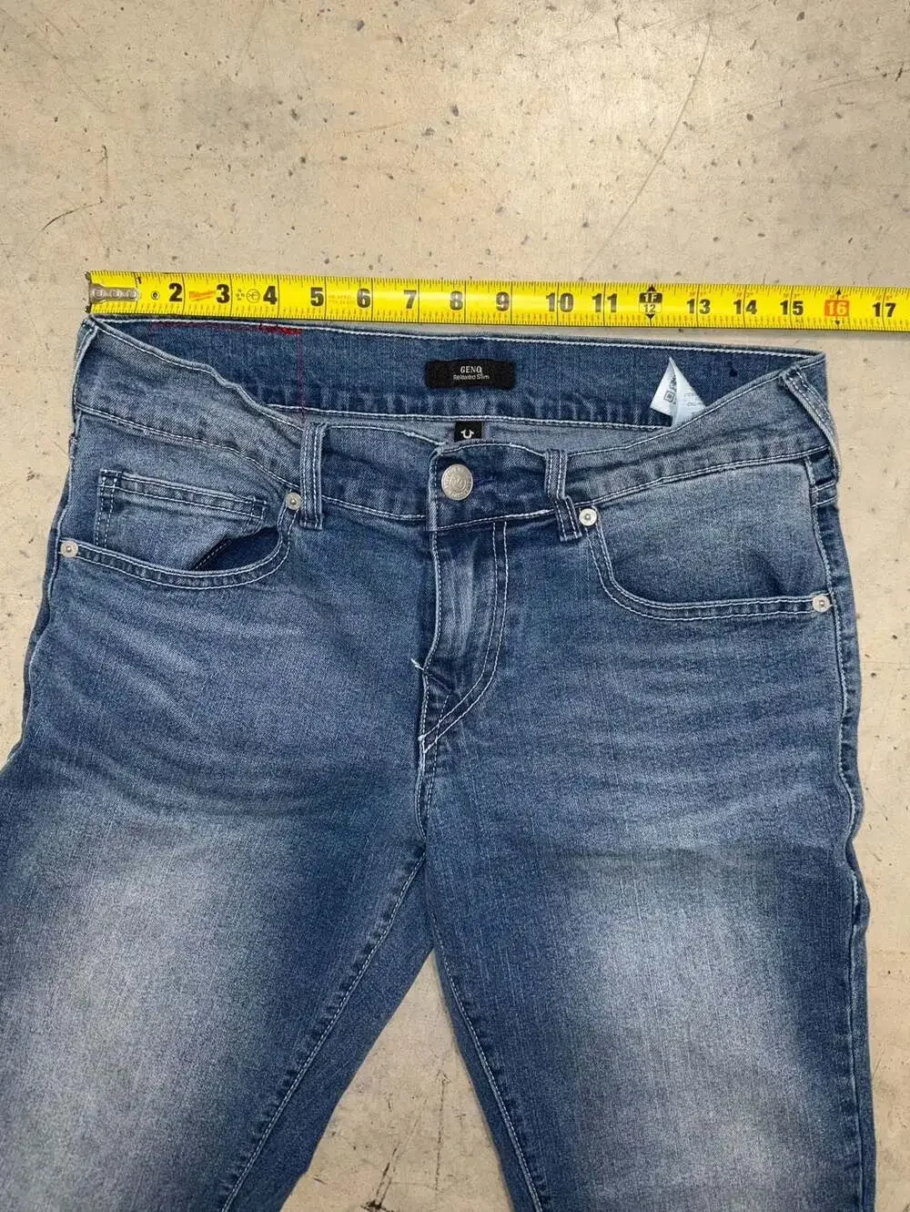True Religion Geno Relaxed Slim Fit Medium Wash Jeans